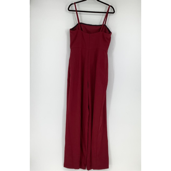 NEW! Dessy Collection Size 16 Spaghetti Strap Jumpsuit Burgundy $263 msrp J1-12 - Picture 4 of 10